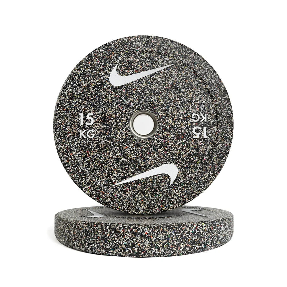 Nike Olympic Grind Bumper Plates, 5Kg to 25 Kg, Sold as Piece Blackout 15