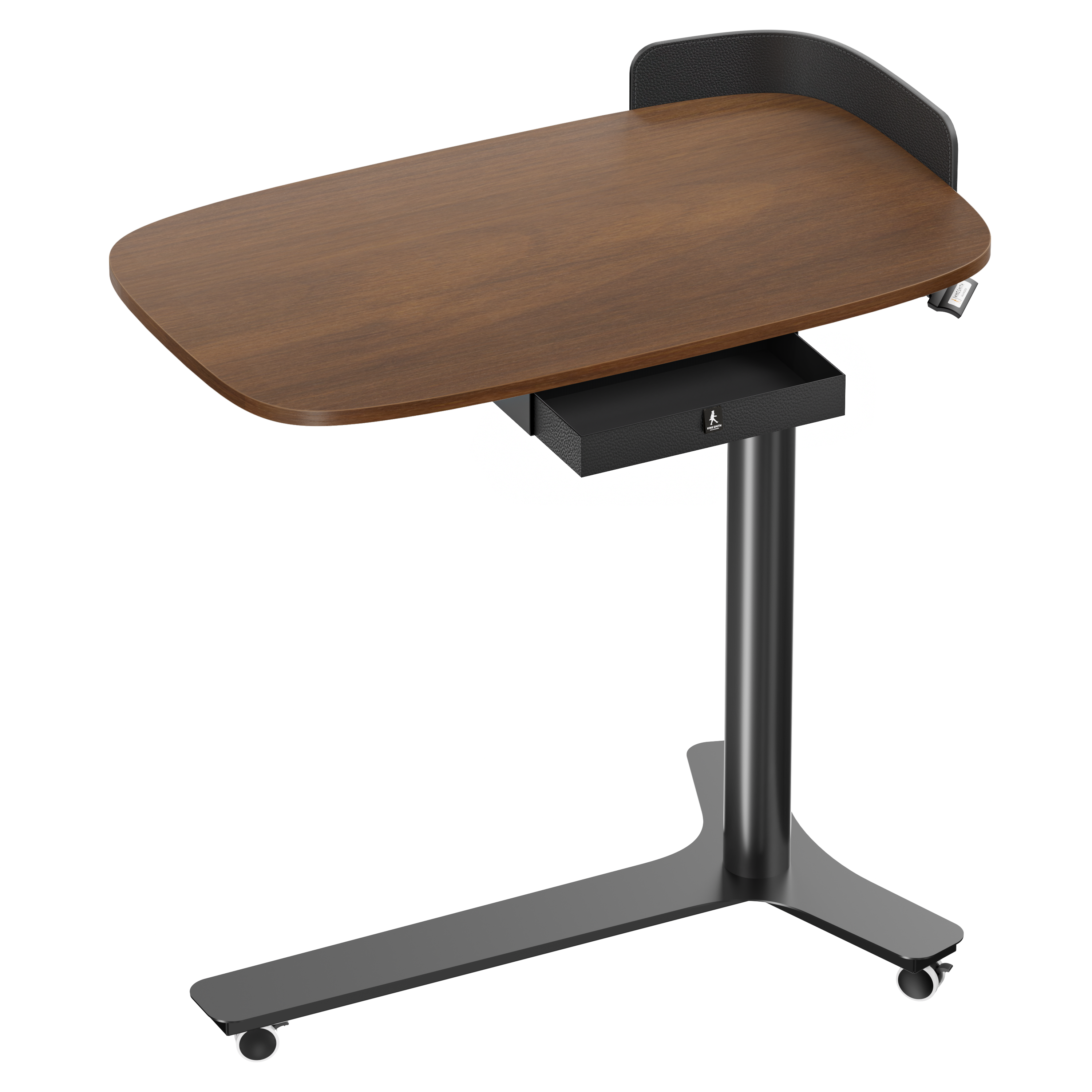 Kingsmith ETD2 Rolling Adjustable Desk with Drawer & Wheels, Portable Small Standing Desk for Home/Office