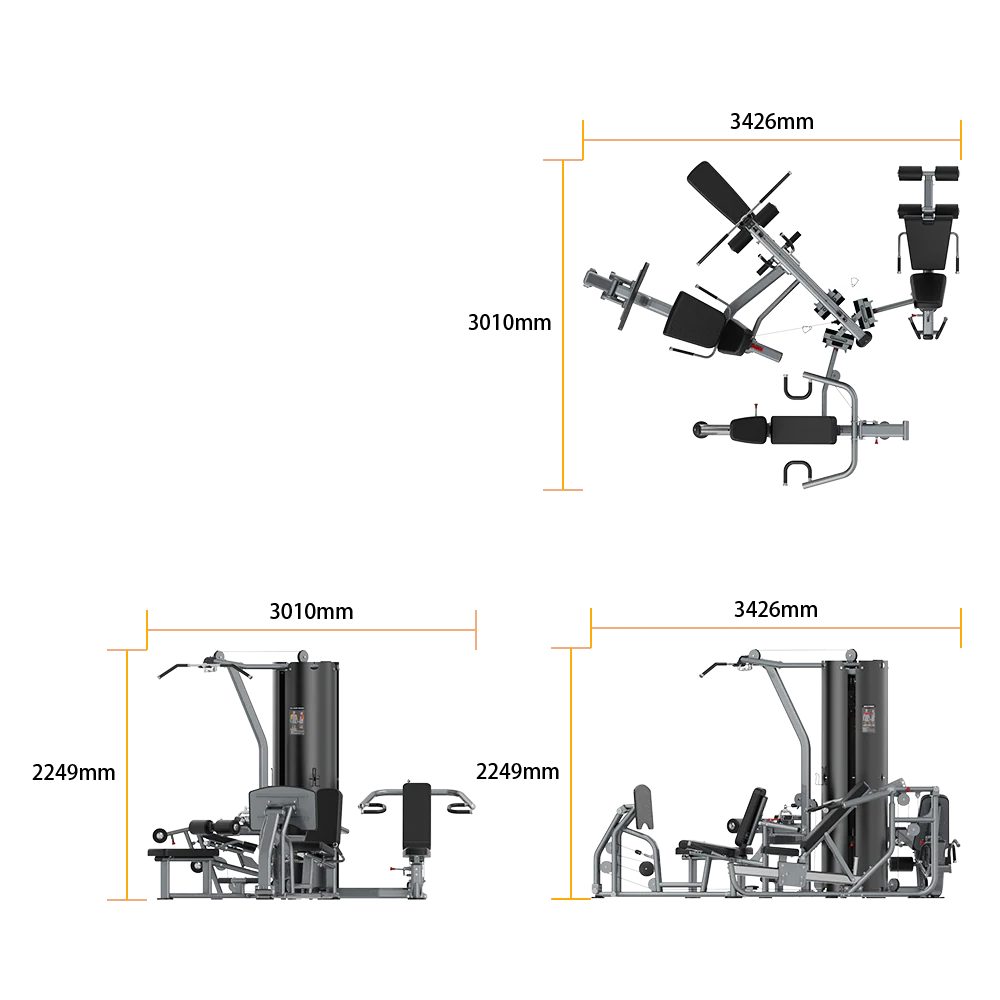 Insight Fitness 3 Stack Multi Station with Leg Press – BS004LP