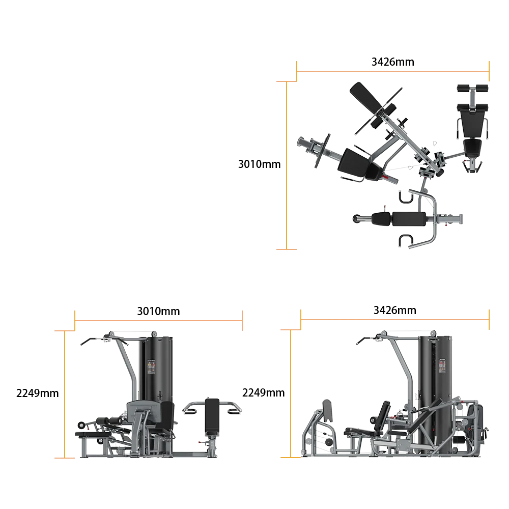 Insight Fitness 3 Stack Multi Station with Leg Press – BS004LP