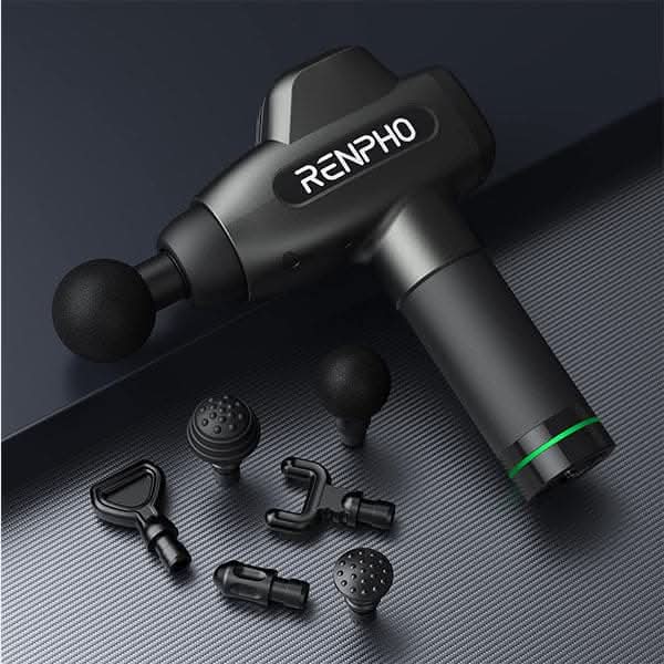 Renpho Percussion Massage Gun, Professional Powerful, 20 Speeds with 6 Massage Heads