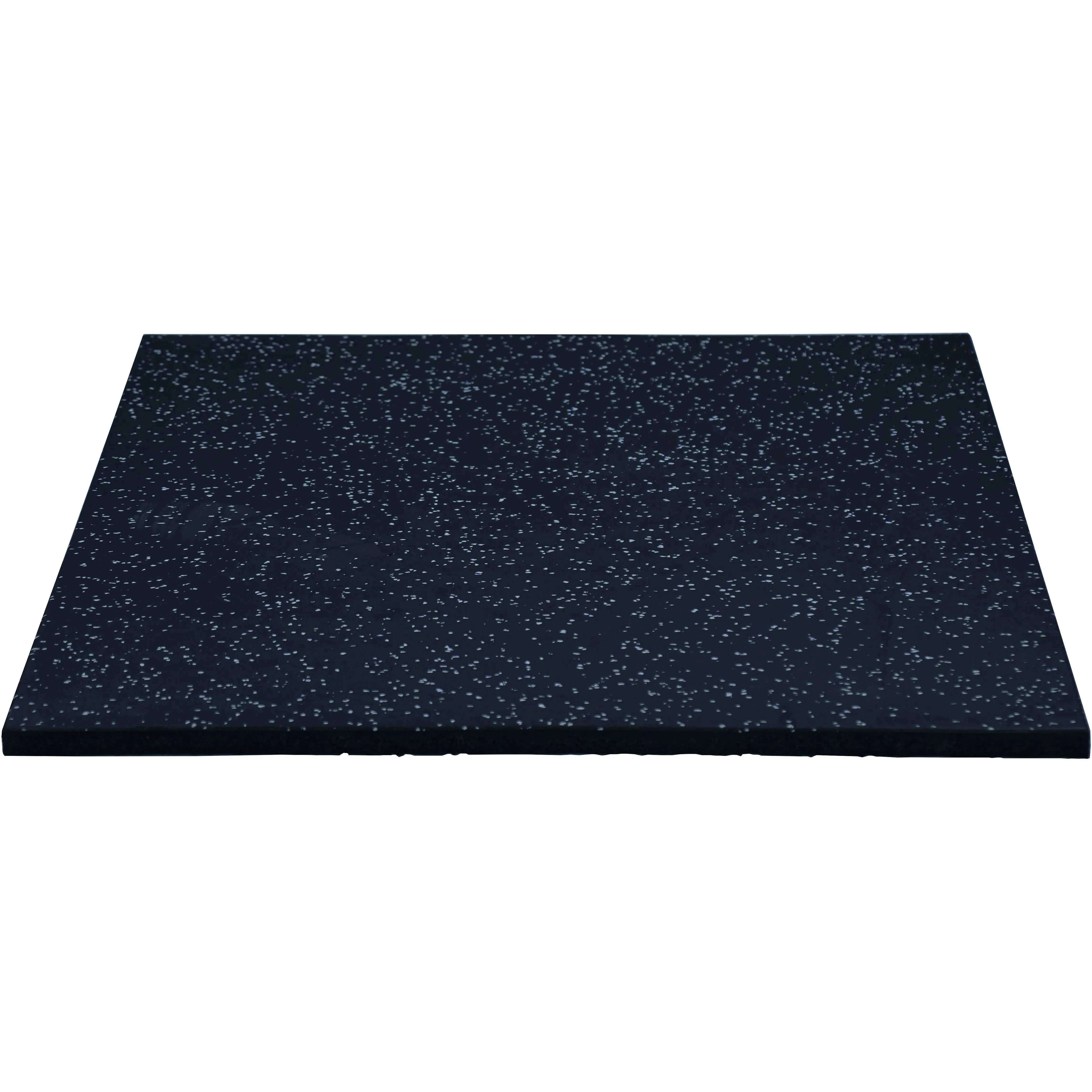 ErgoFloor Quad C4 Black Tiles with Speckled White | 6.5% EPDM (Heavy Duty Gym Tile - 100 x 100 CM)