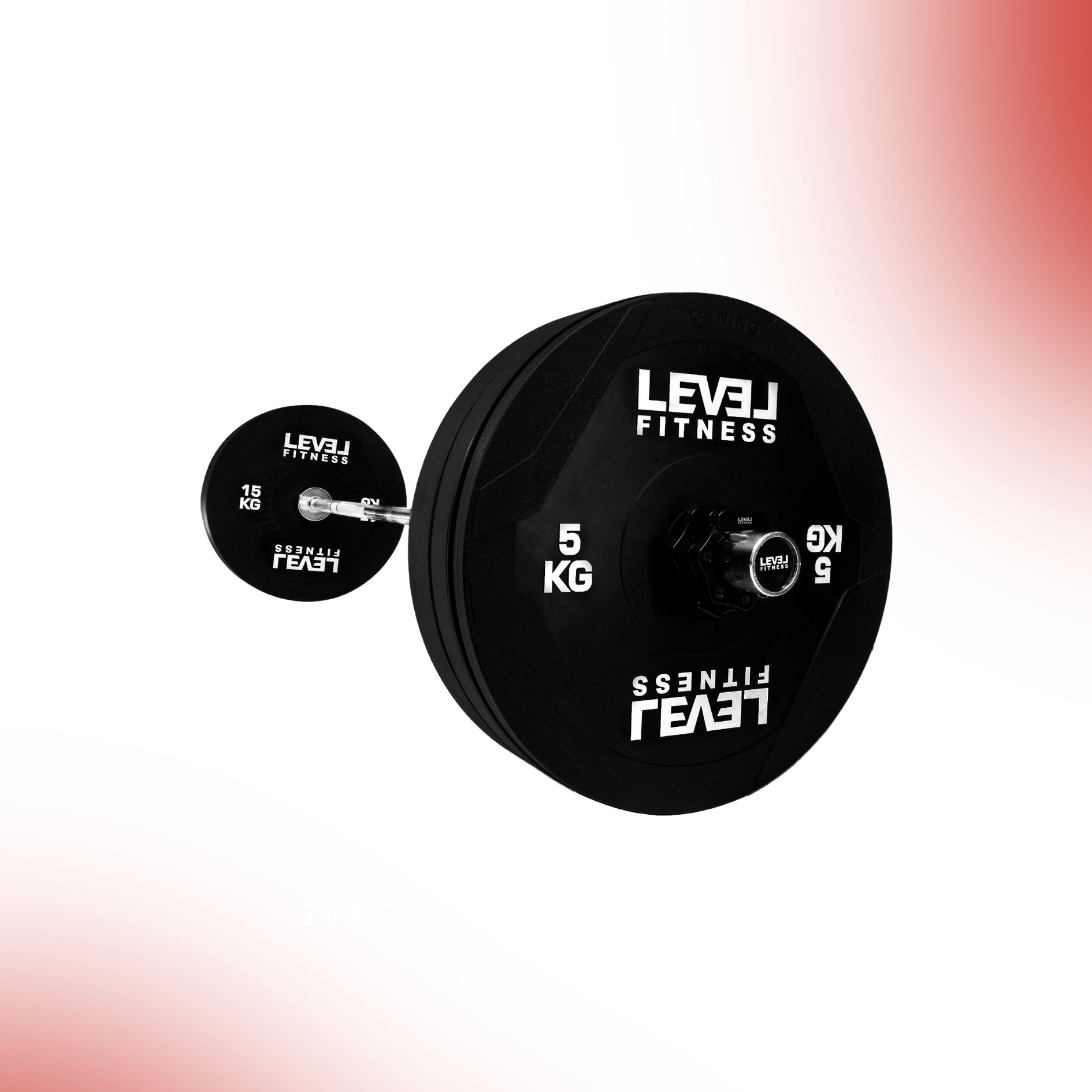 Level Fitness PU Black Rubber Olympic Bumper Plates - 5 to 25 KG | Per Piece