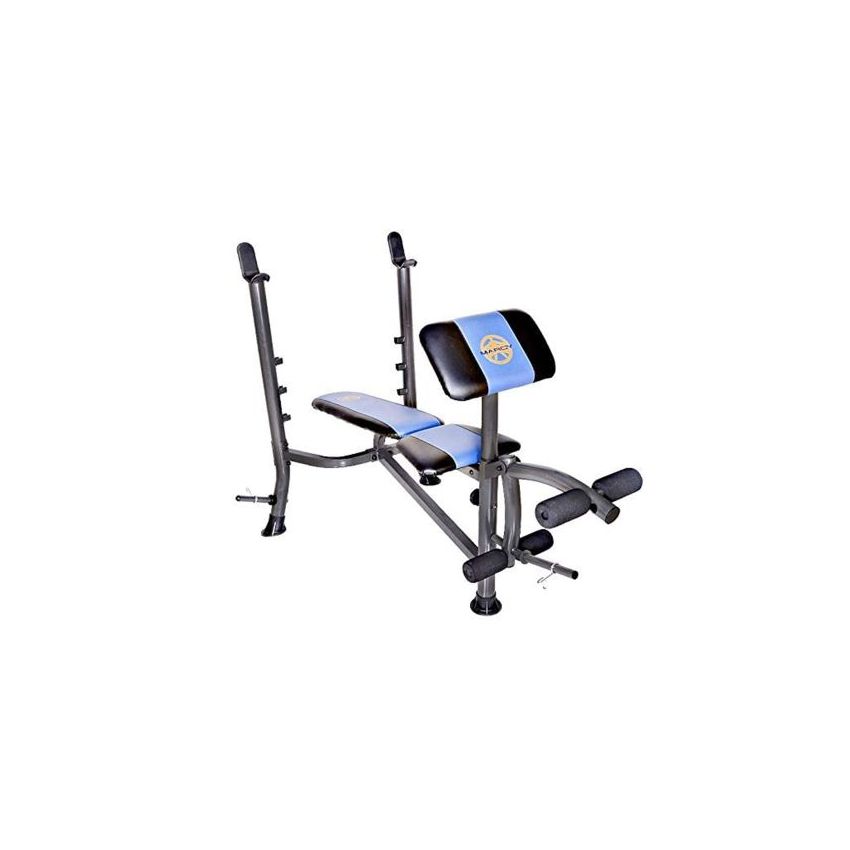 Marcy WM-367 Standard Weight Bench – Home Gym Bench with Leg Extension & Curl Attachments