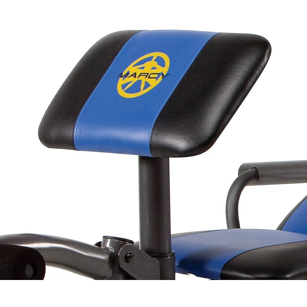 Marcy WM-367 Standard Weight Bench – Home Gym Bench with Leg Extension & Curl Attachments