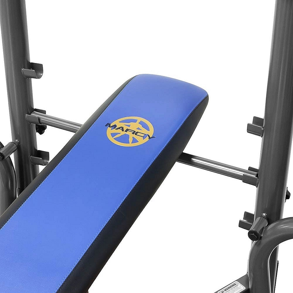 Marcy WM-367 Standard Weight Bench – Home Gym Bench with Leg Extension & Curl Attachments