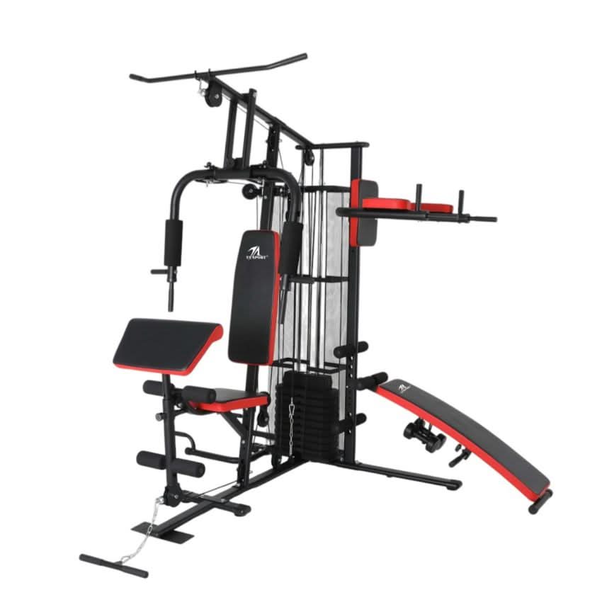 Ta Sport Home Gym 3 Station Weight Stack 65kg with Steel Safety Net (ES-409)