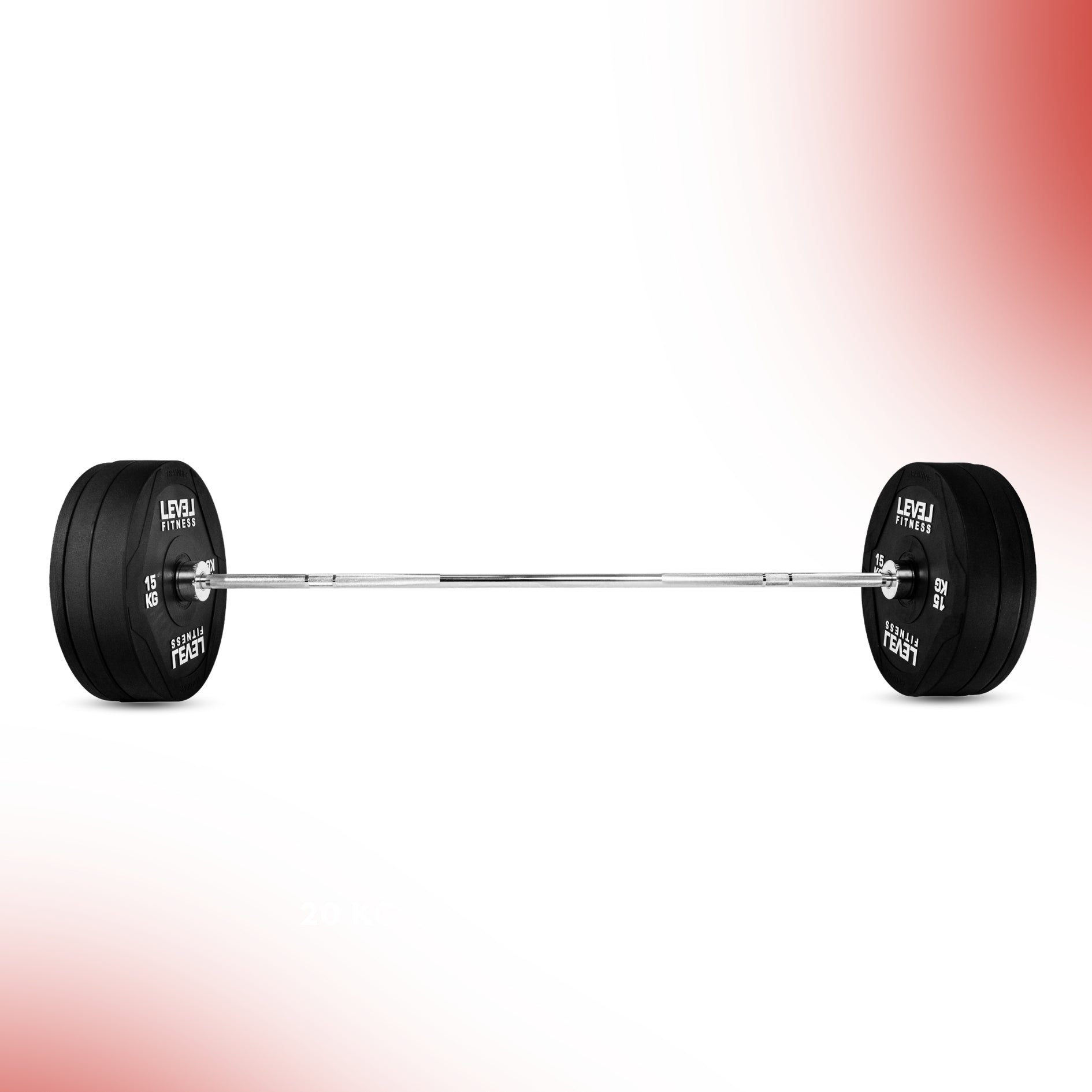 Level Fitness PU Black Rubber Olympic Bumper Plates - 5 to 25 KG | Per Piece