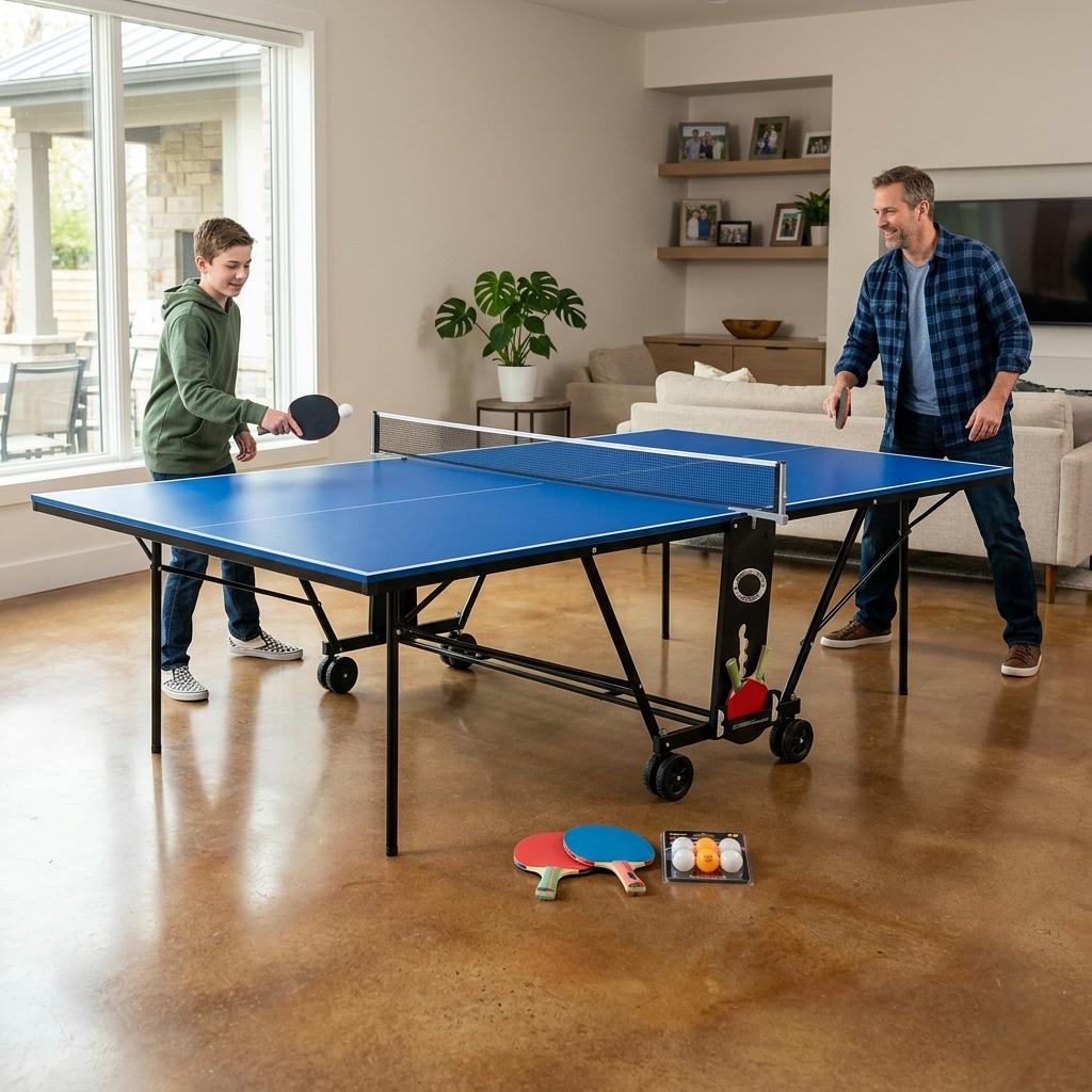 MF Indoor Table Tennis Table MF-1400 Foldable with Wheels