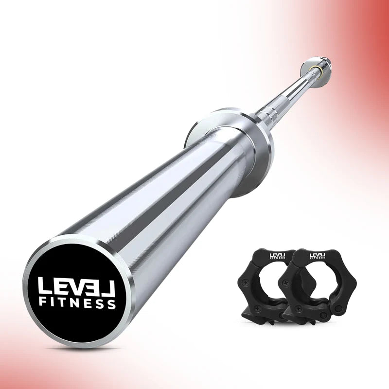 Level Fitness 4 Ft Olympic Straight Barbell