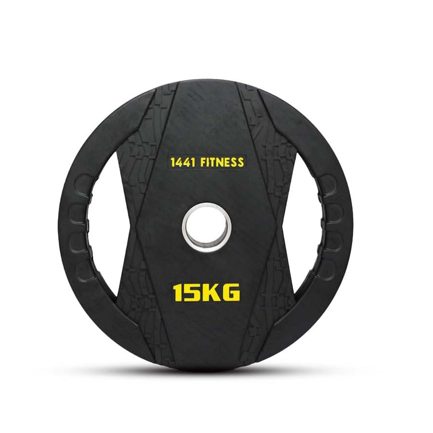 1441 Fitness Black Rubber Dual Grip Plate - 2.5 kg to 20 Kg (Sold as per Piece) 15 KG