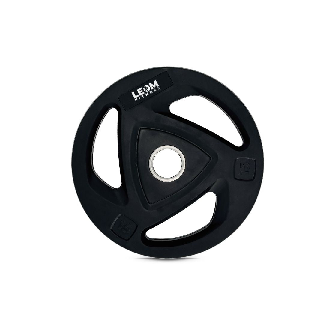 Leom Fitness Tri-Grip Olympic Rubber Plates
