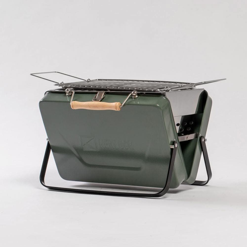 Kenluck Buddy Grill, Portable Barbeque Grill, Olive Matte Green