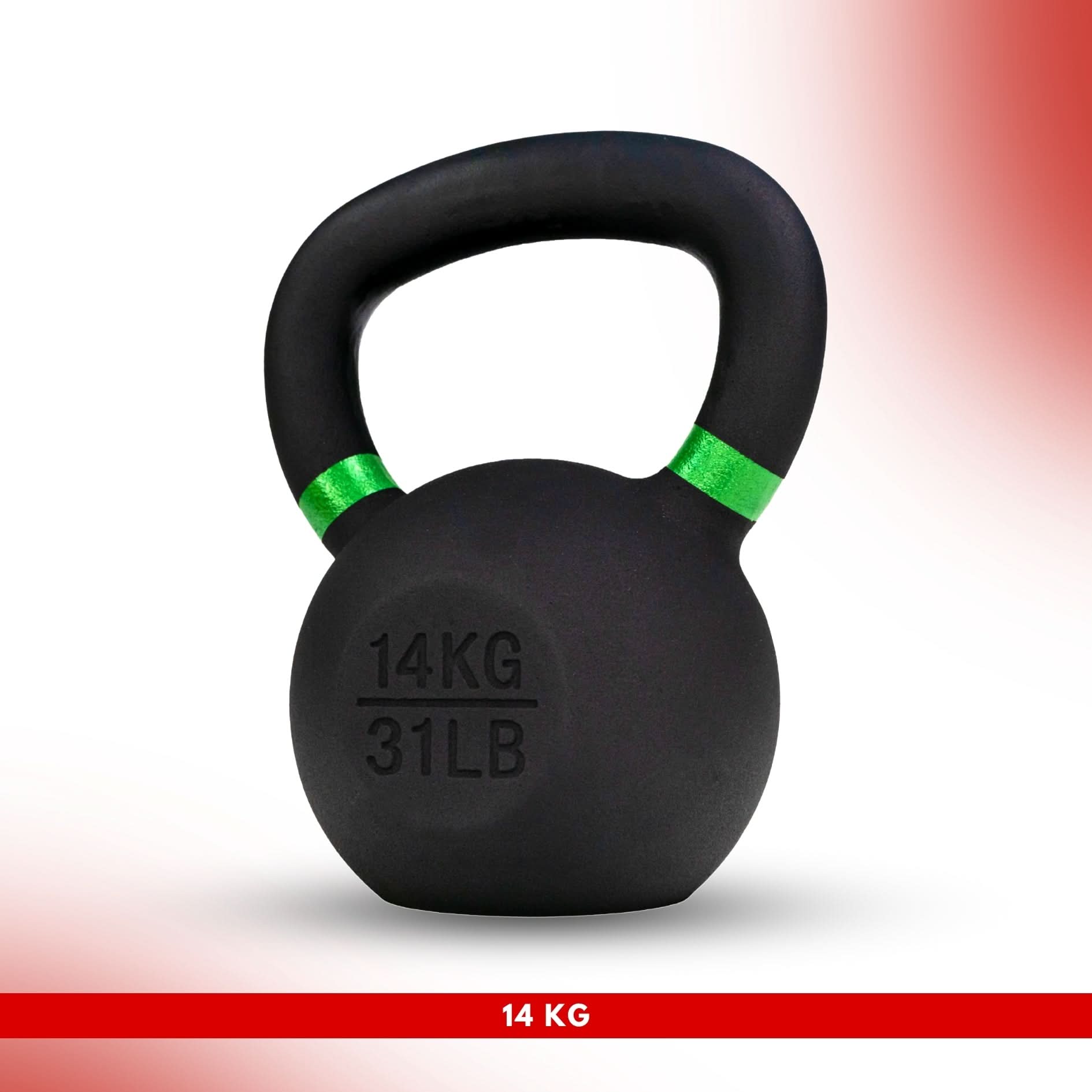leom Fitness Powder Coated Cast Iron KettleBell - (KG) 14.00 KG