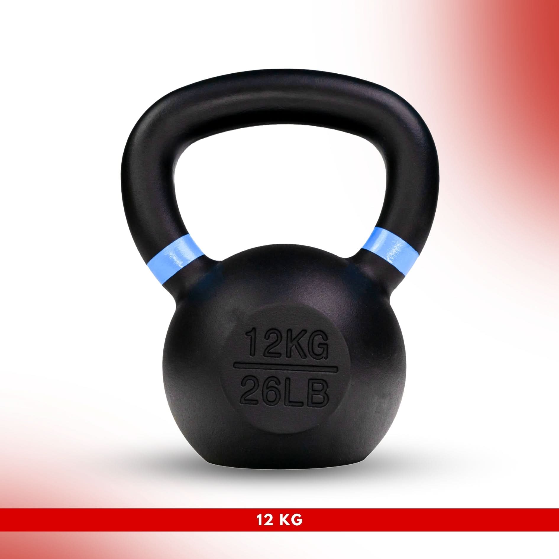 leom Fitness Powder Coated Cast Iron KettleBell - (KG)
