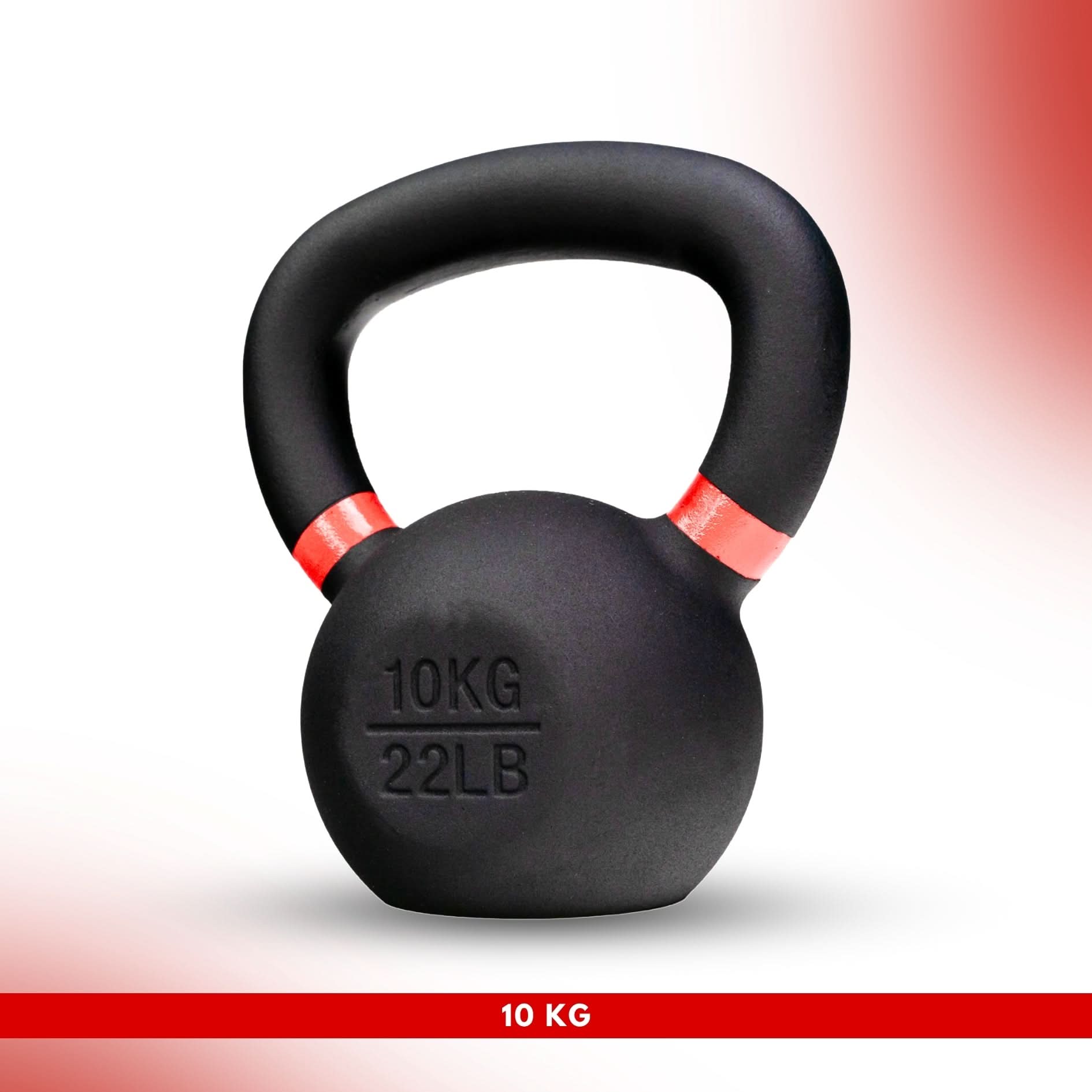 leom Fitness Powder Coated Cast Iron KettleBell - (KG) 10.00 KG