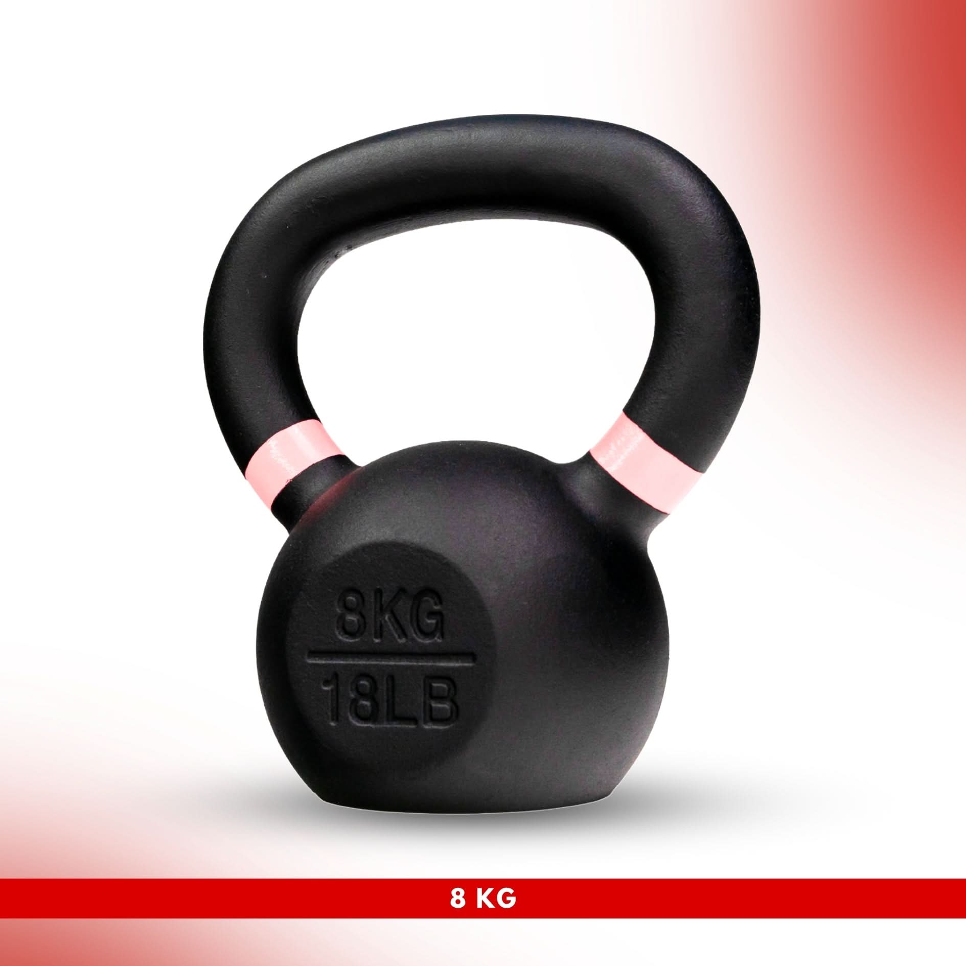 leom Fitness Powder Coated Cast Iron KettleBell - (KG) 8.00 KG