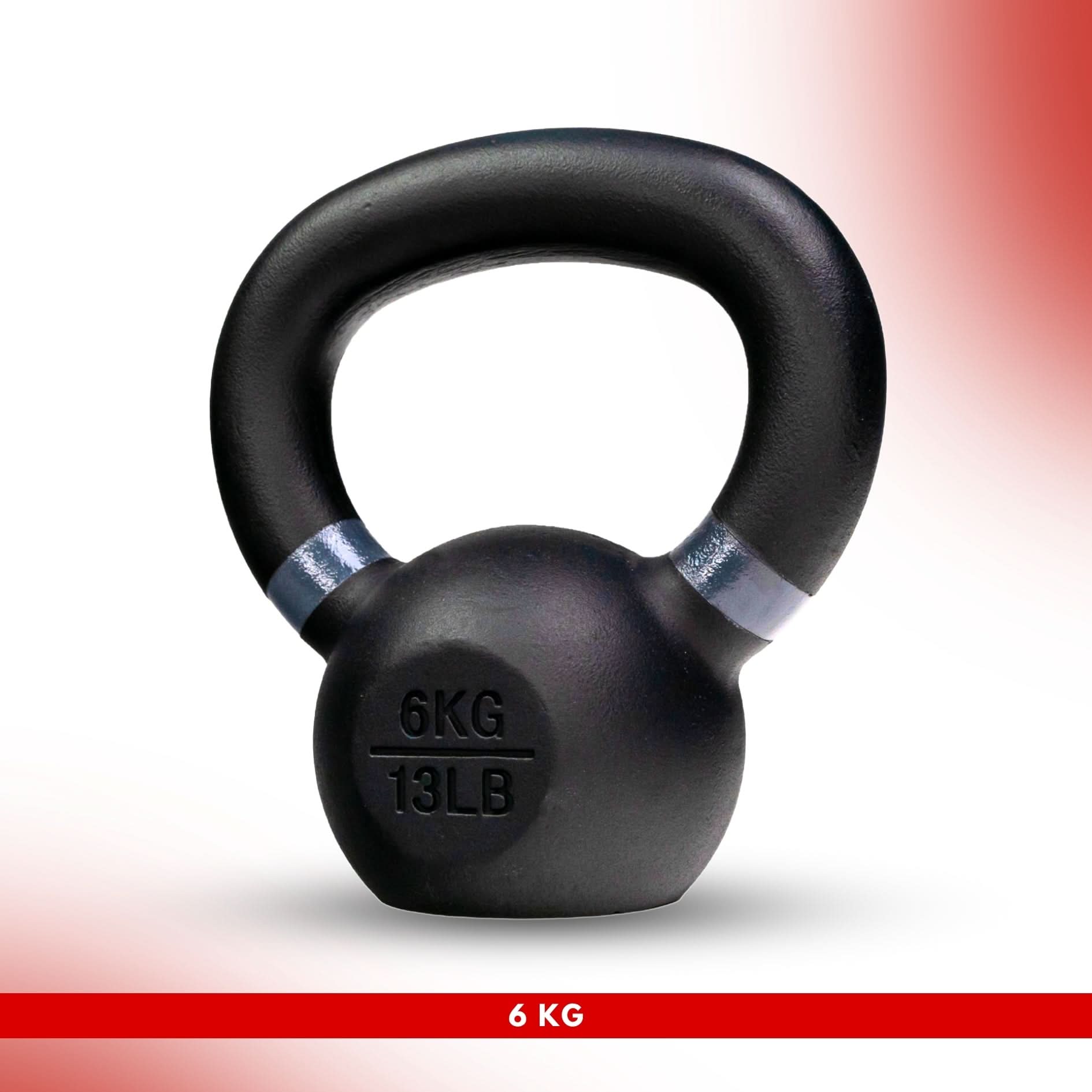 leom Fitness Powder Coated Cast Iron KettleBell - (KG) 6.00 KG