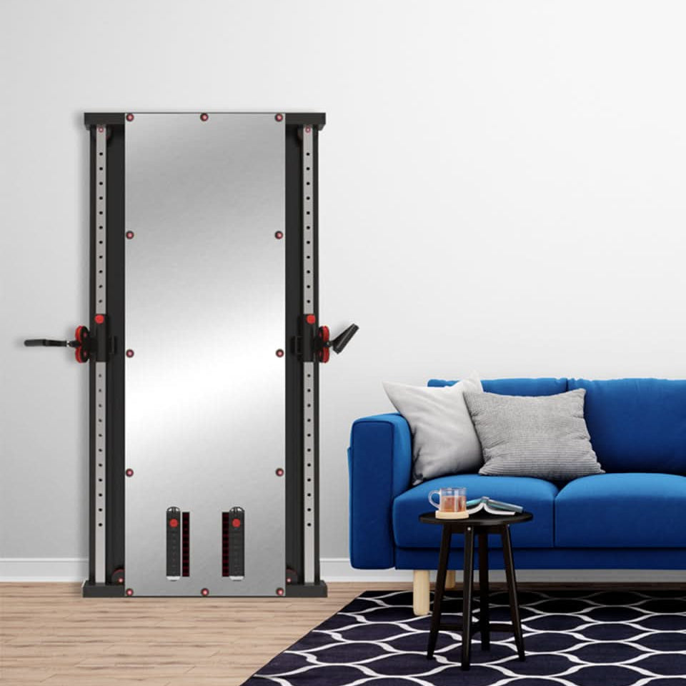 1441 Fitness 41FGT980 Wall Mounted Mirror Functional Trainer – Space-Saving Cable Gym System