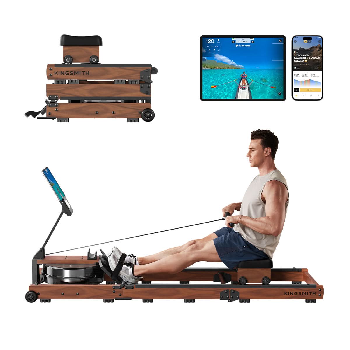 Kingsmith WR3L Foldable Water Rowing Machine