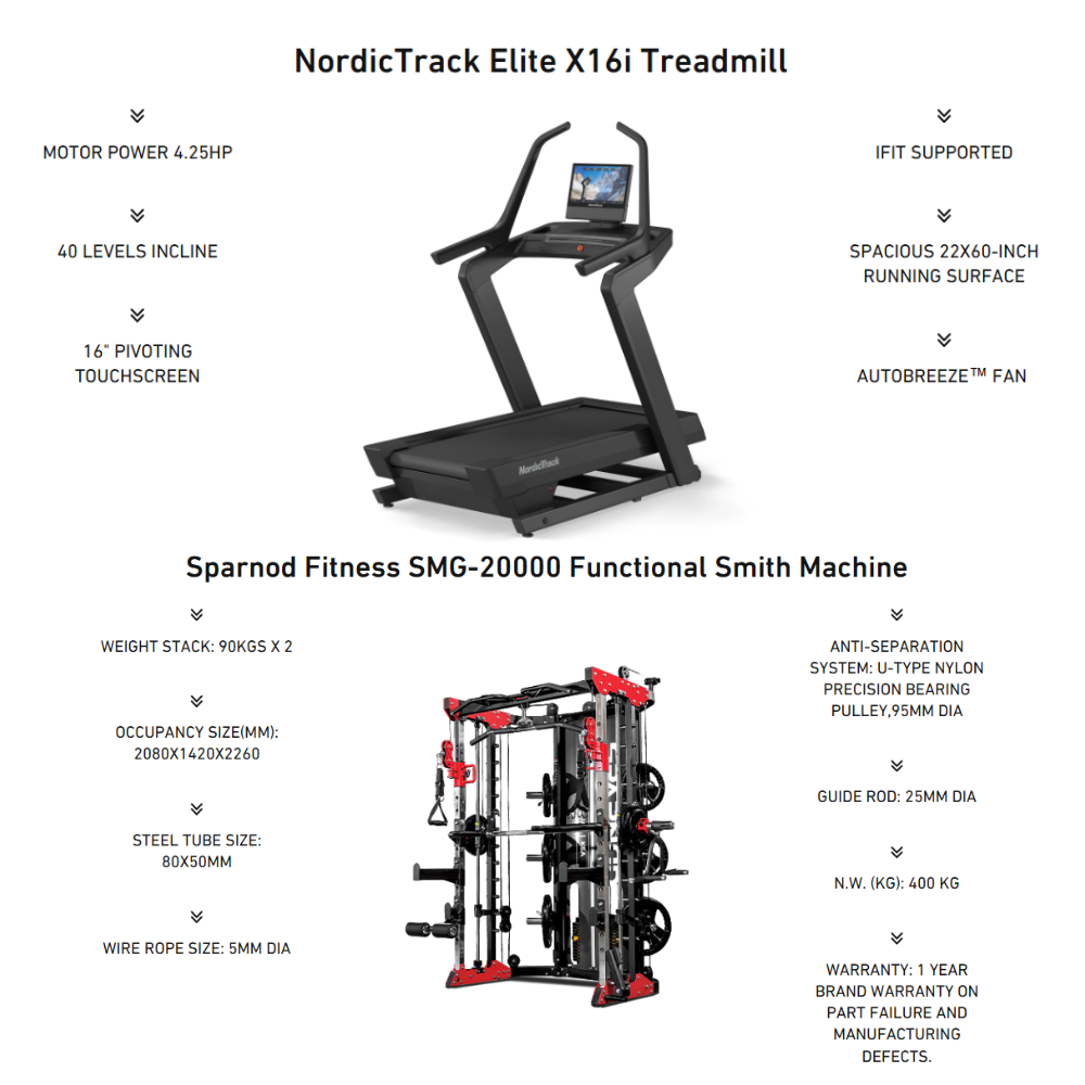 Athletix Full Home Gym (Luxury Combo) – Elite Training Experience