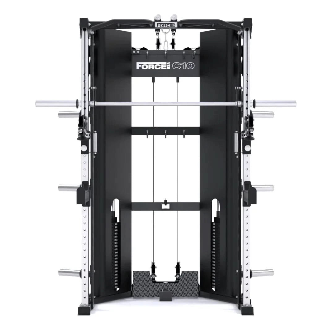 Force USA C10 All-In-One Trainer – Multifunctional Smith Machine, Power Rack & Cable Pulley System