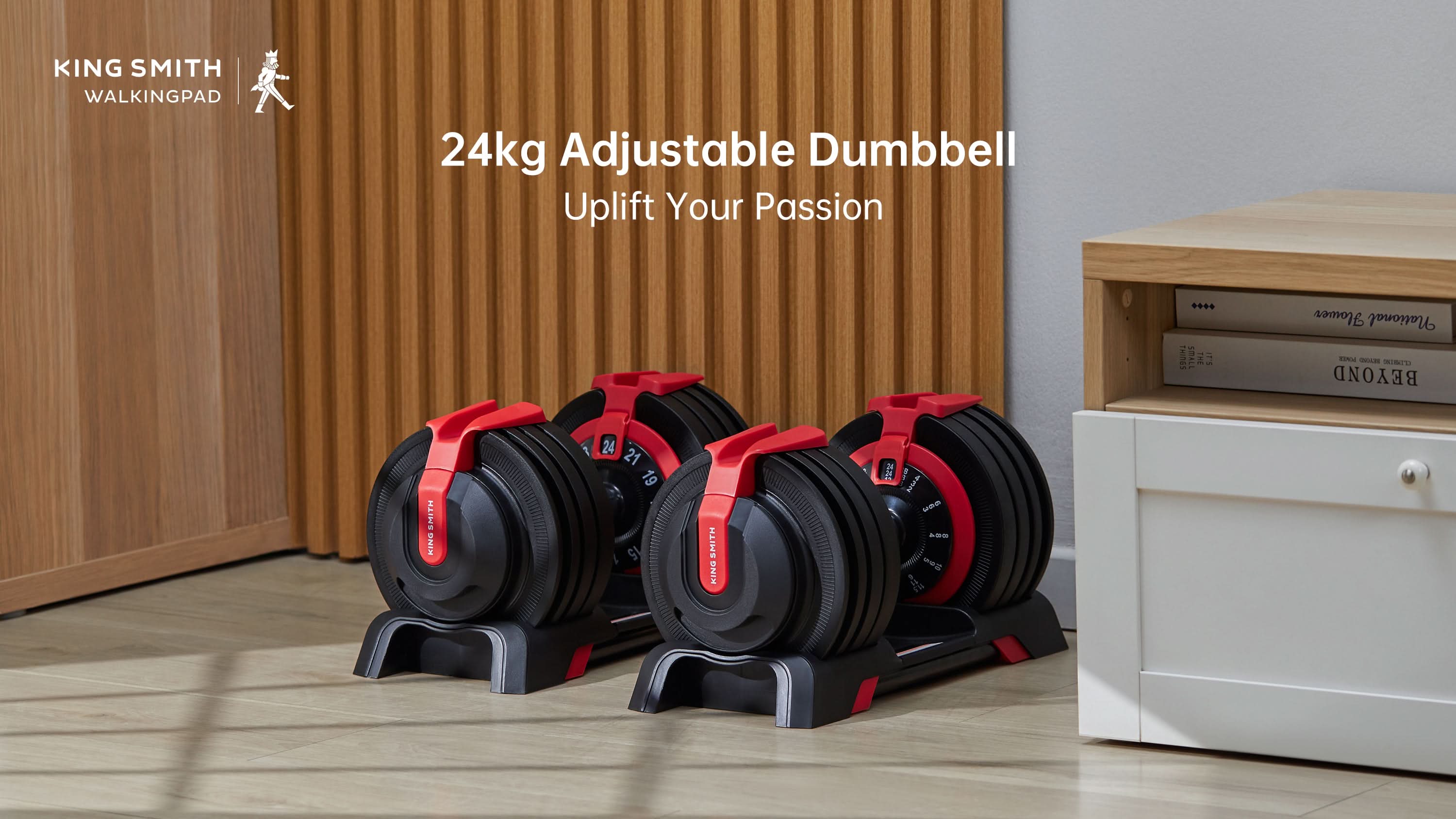 Kingsmith Adjustable Dumbbell, 24KG - Sold as Pair