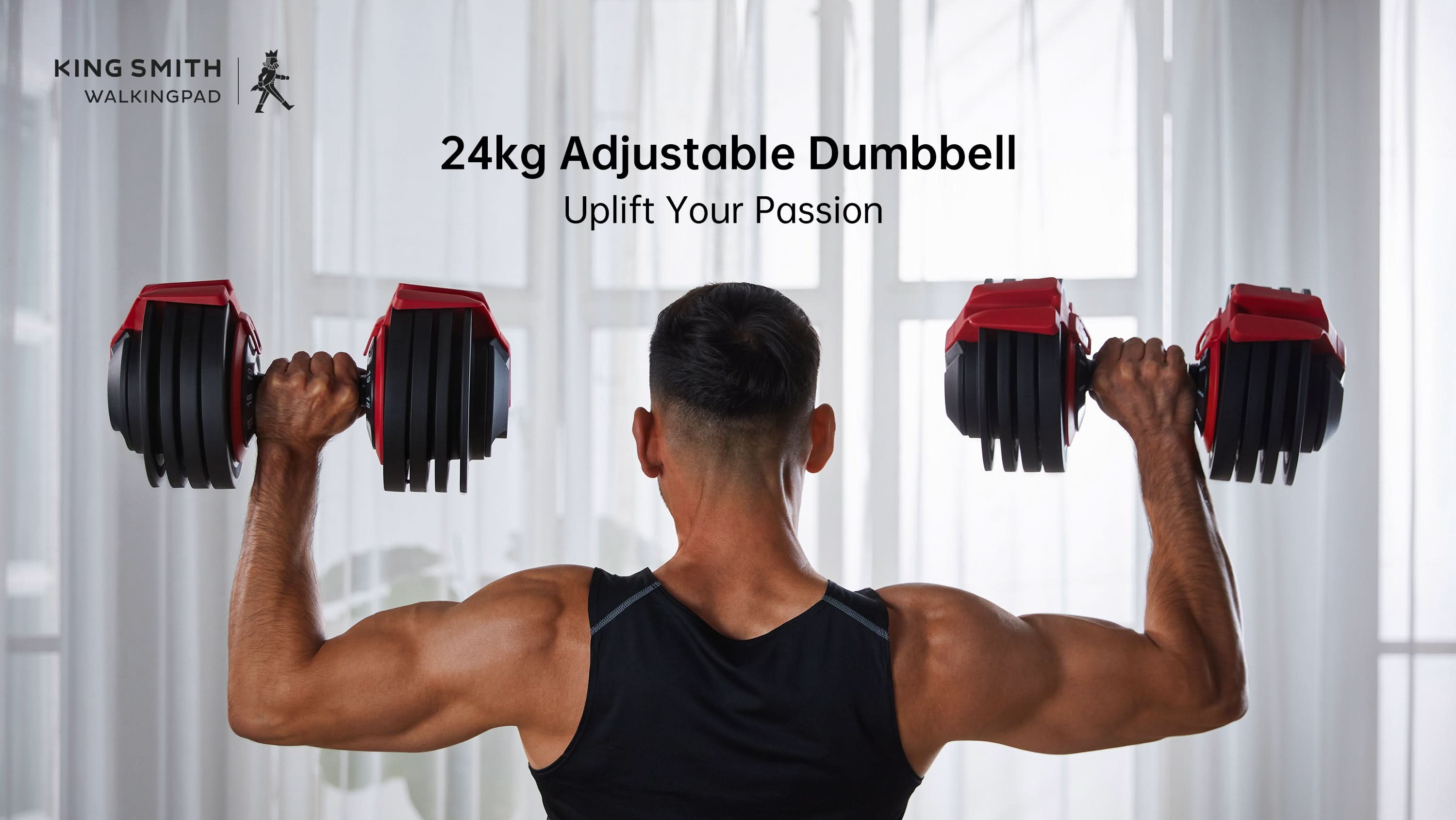 Kingsmith Adjustable Dumbbell, 24KG - Sold as Pair