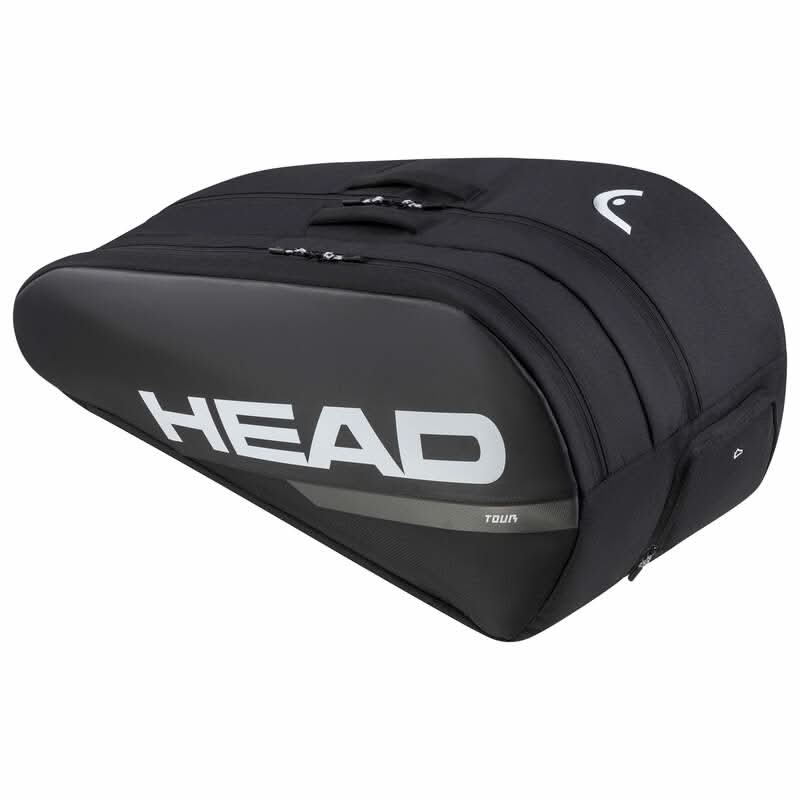 Head Tour Racket Bag L, 9 Racket Bag Black White