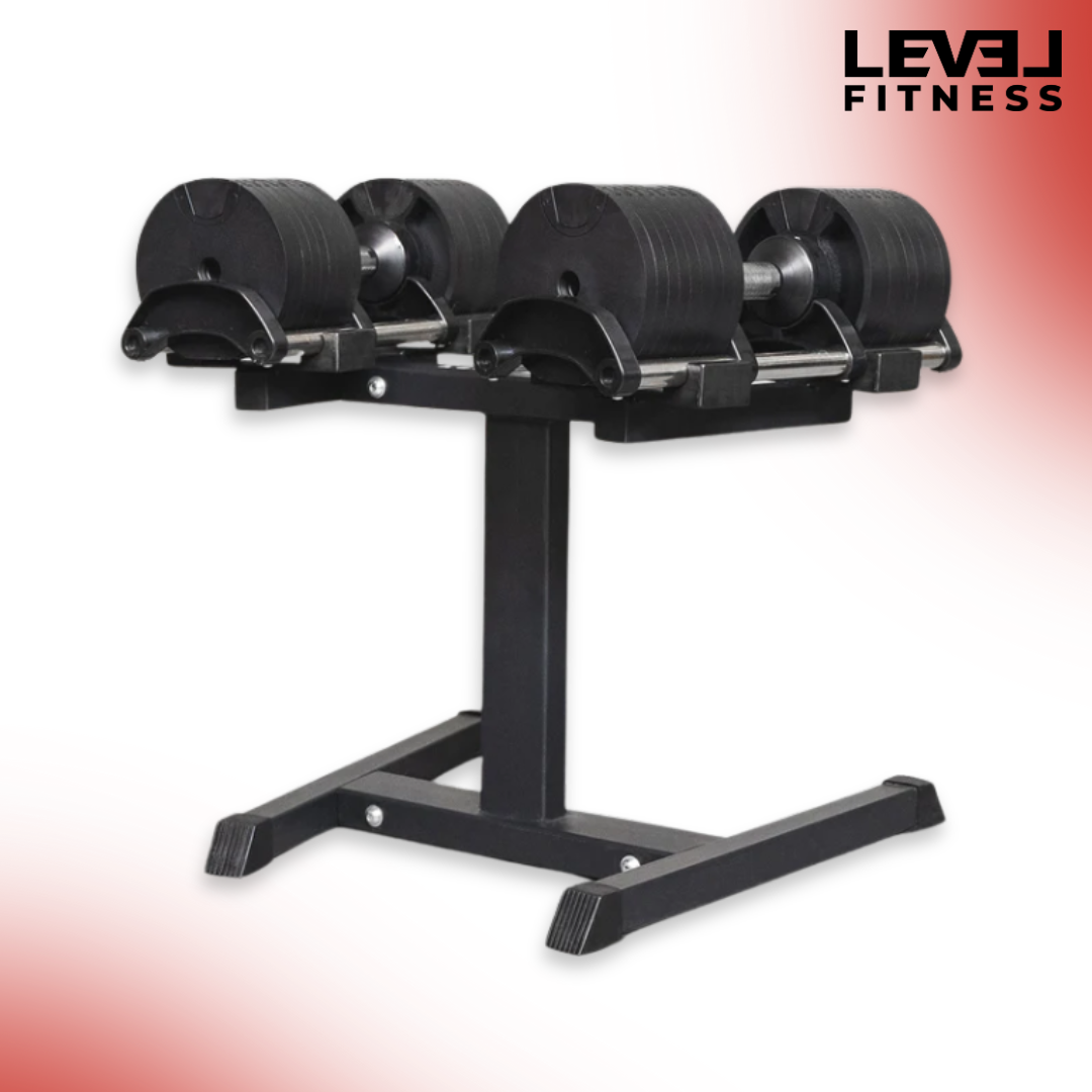 Level Fitness Adjustable Dumbbell Rack Stand For Home Gym