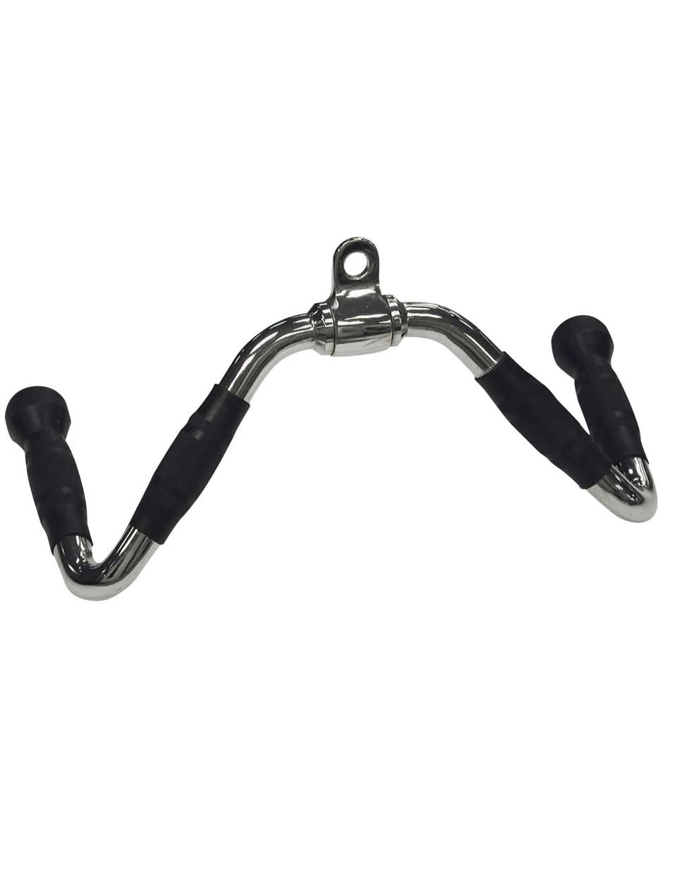2 L Revolving Lat Attachment Bar with Rubber Grips-Chrome Steel