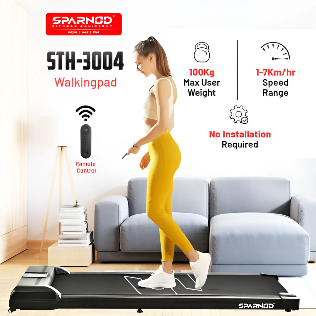 Sparnod Fitness, Walking Pad Treadmill for Home/Office, STH-3004