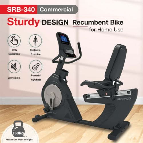 Sparnod Fitness Commercial Recumbent Bike, SRB-340