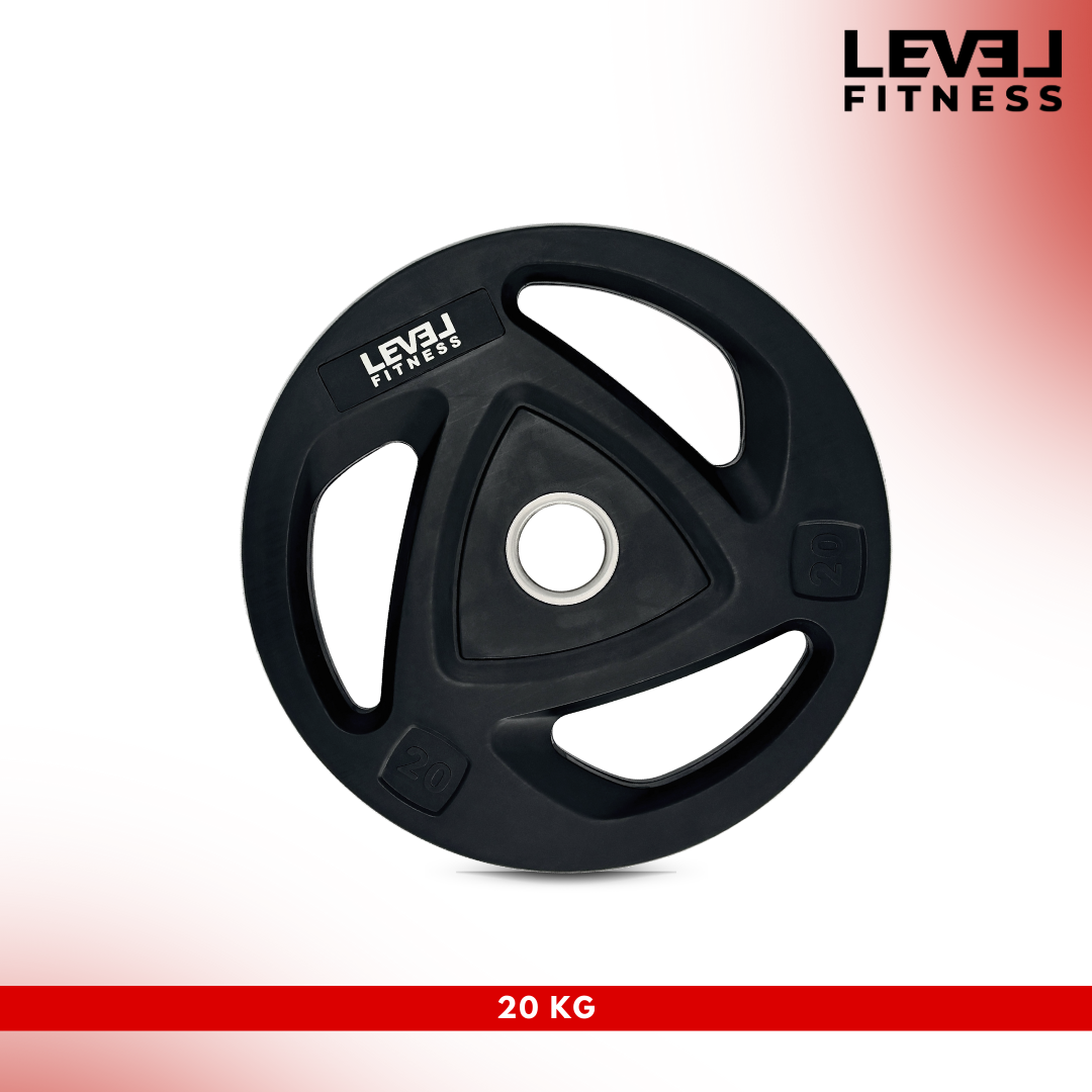 Level Fitness Tri-Grip Strength Set | 80 Kg Weight Plate Combo