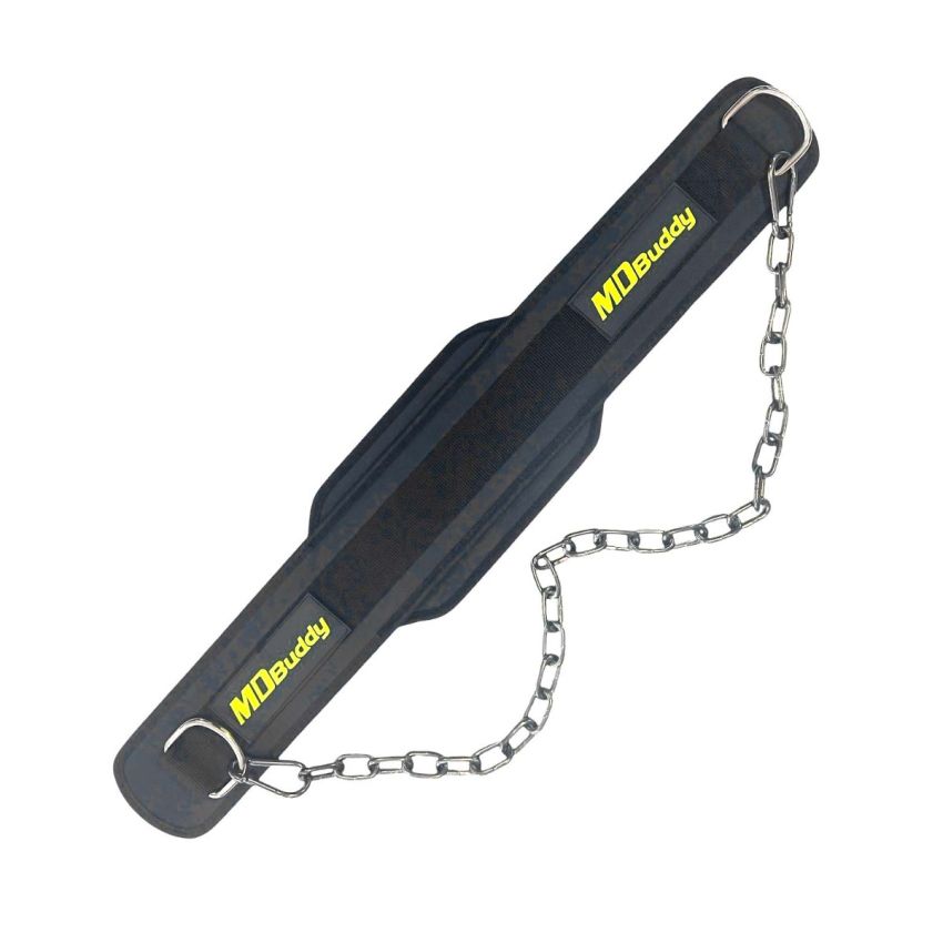MDBUDDY Pro Dip Belt with Chain, MD5154, Black