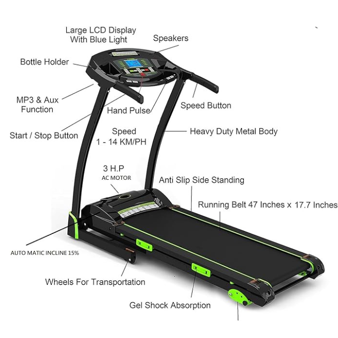 MF 3.0HP 120KG Treadmill | MF-4174-1-AC