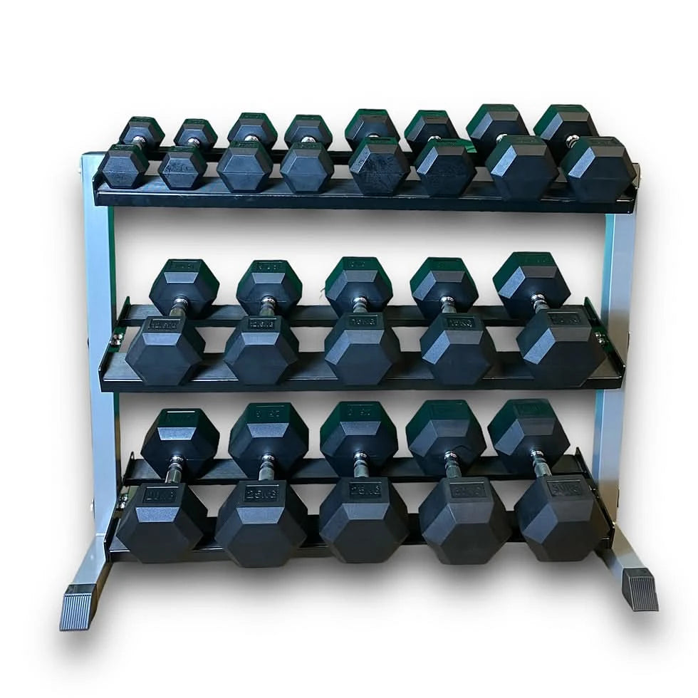 Combo | TA Sport Hex Dumbbell Set DS26 Black, 1 Kg-10 Kg