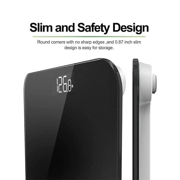RENPHO Digital Bathroom Scale, Highly Accurate Body Weight Scale with Lighted LED Display, Round Corner Design, 400 lb - Core 1S