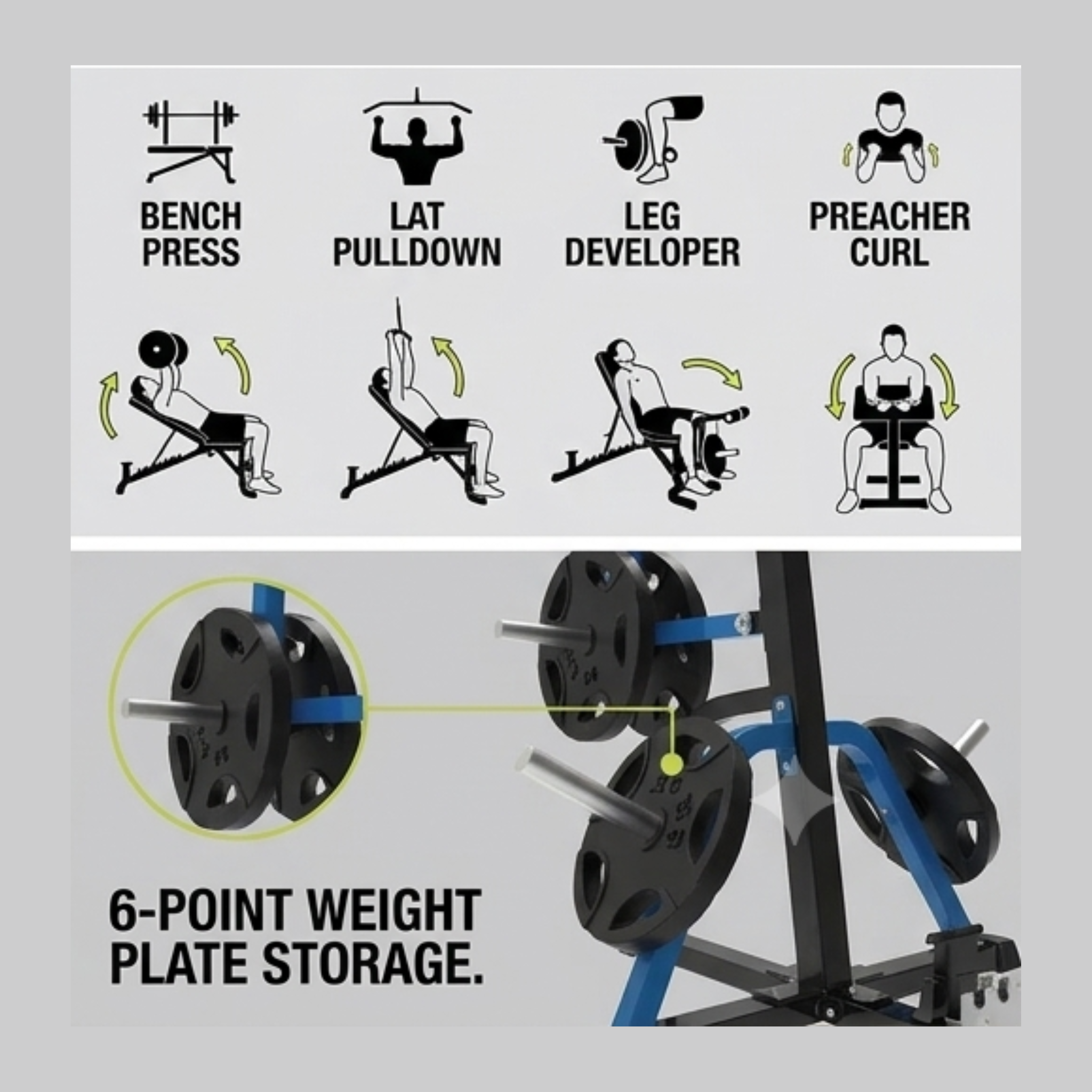 Fitgenix FG6066 Multi-Function System with Bench