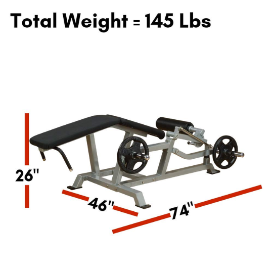 Body Solid LVLC Leverage Leg Curl Machine – Hamstring Isolation Trainer