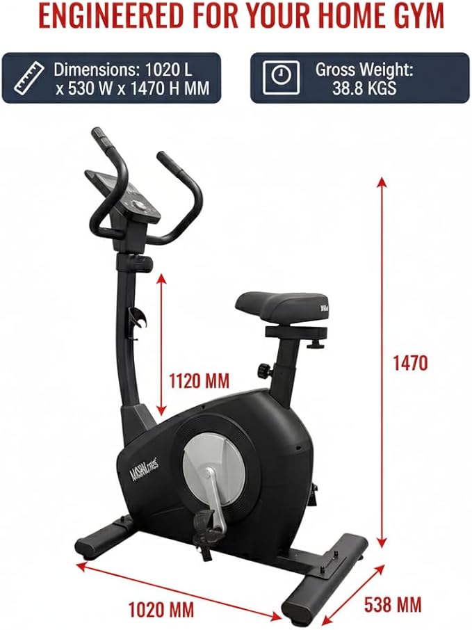 Marshal Upright Exercise Bike Ð 10 Level Magnetic Resistance
