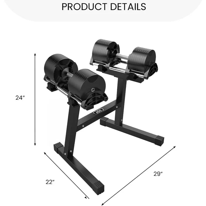 Leom Fitness Adjustable Dumbbells, 2kg to 32kg, Pair (Red)