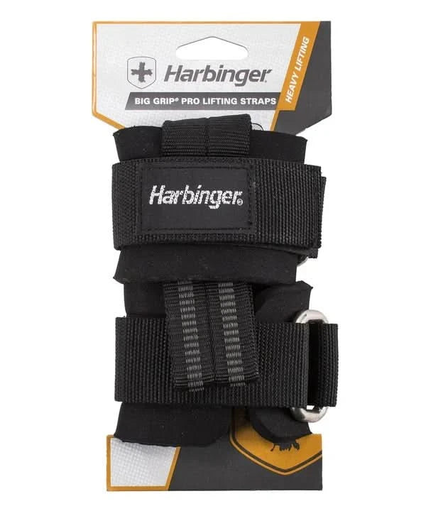 Harbinger Big Grip Pro Lifting Straps – Black