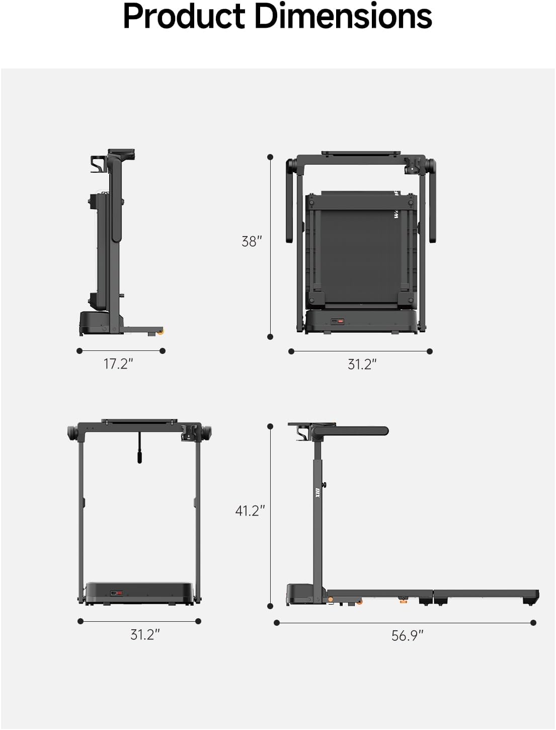 Kingsmith MX10 Vertical Fold Walkingpad Treadmill