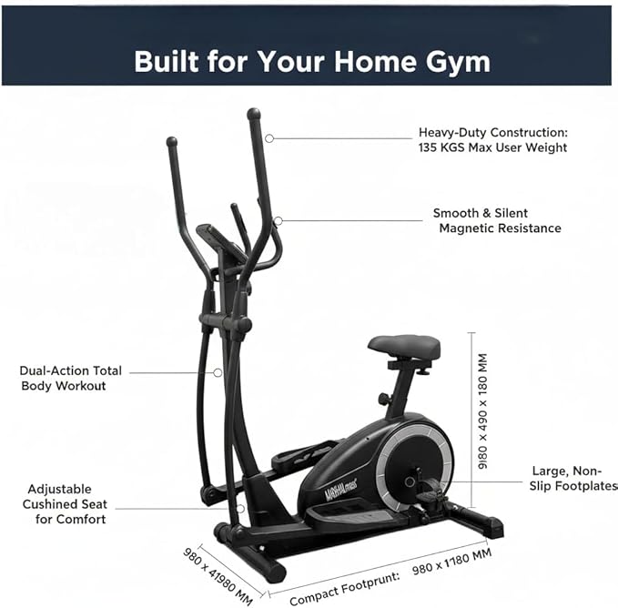 Marshal Magnetic Elliptical Cross Trainer Ð 6kg Flywheel