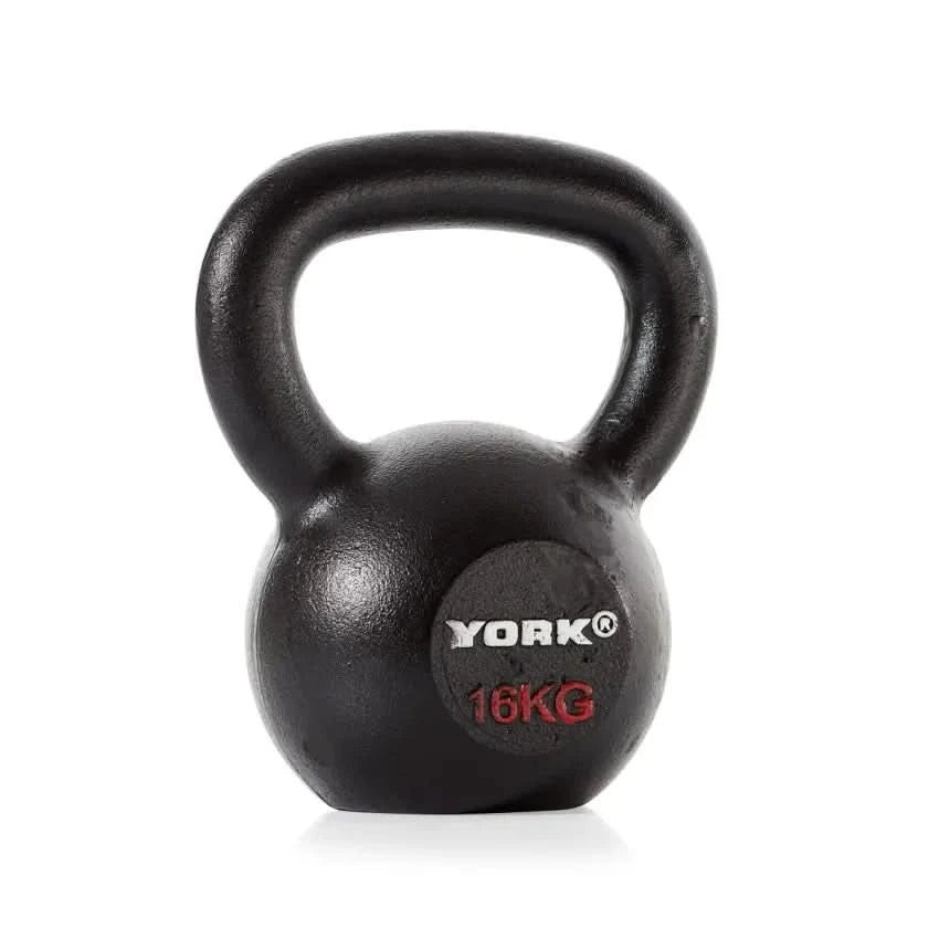 York Fitness Hercules Cast Iron Kettlebells – 2 KG to 24 KG | Sold as Piece 16 KG