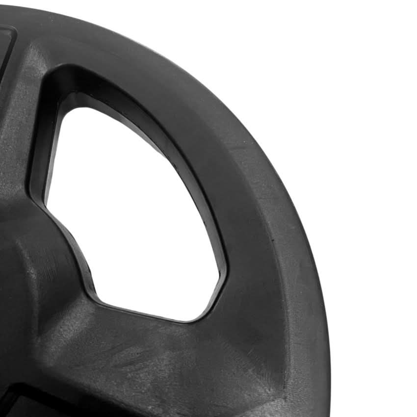 Ta Sport Olympic Rubber Plates (2.5kg, 5kg & 10kg) with Level Fitness 4 Ft Olympic Straight Barbell Combo