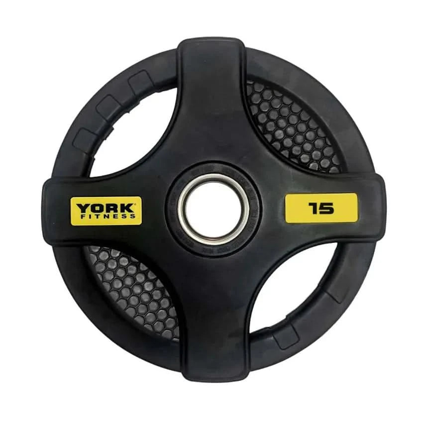 York Honeycomb Rubber Coated Weight Plate – 1.25 kg to 25 kg | Sold as Piece 15 KG