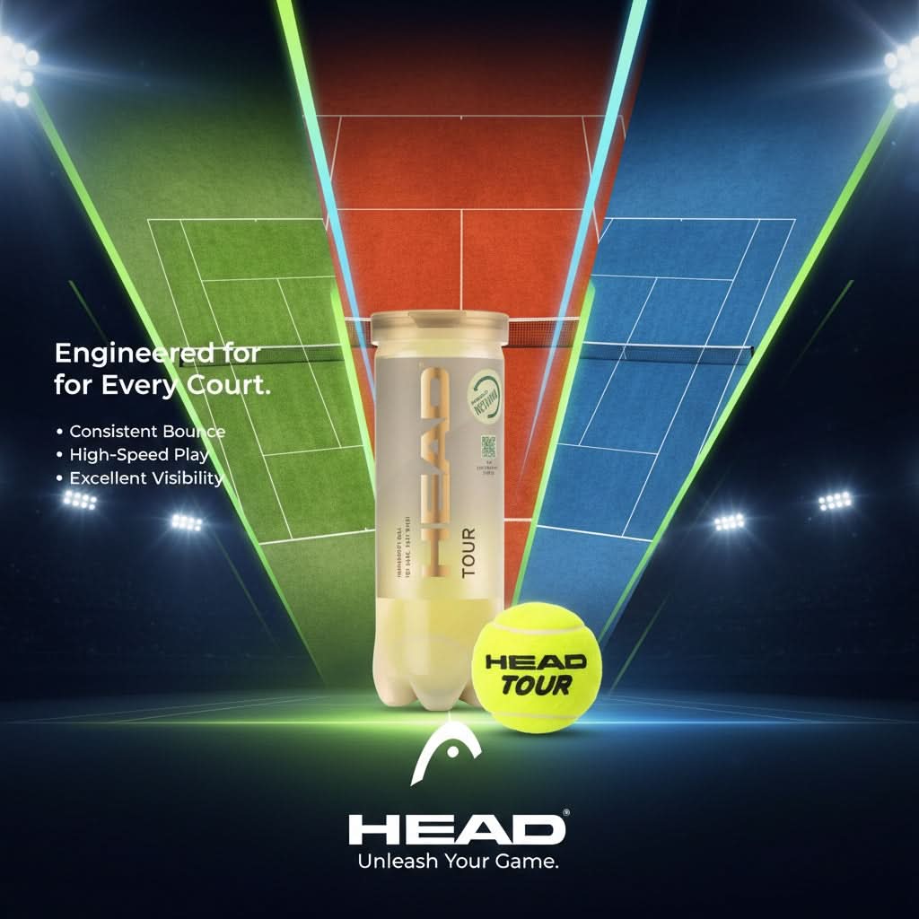 HEAD Tour Tennis Balls – 2x4B Pack (8 Balls)