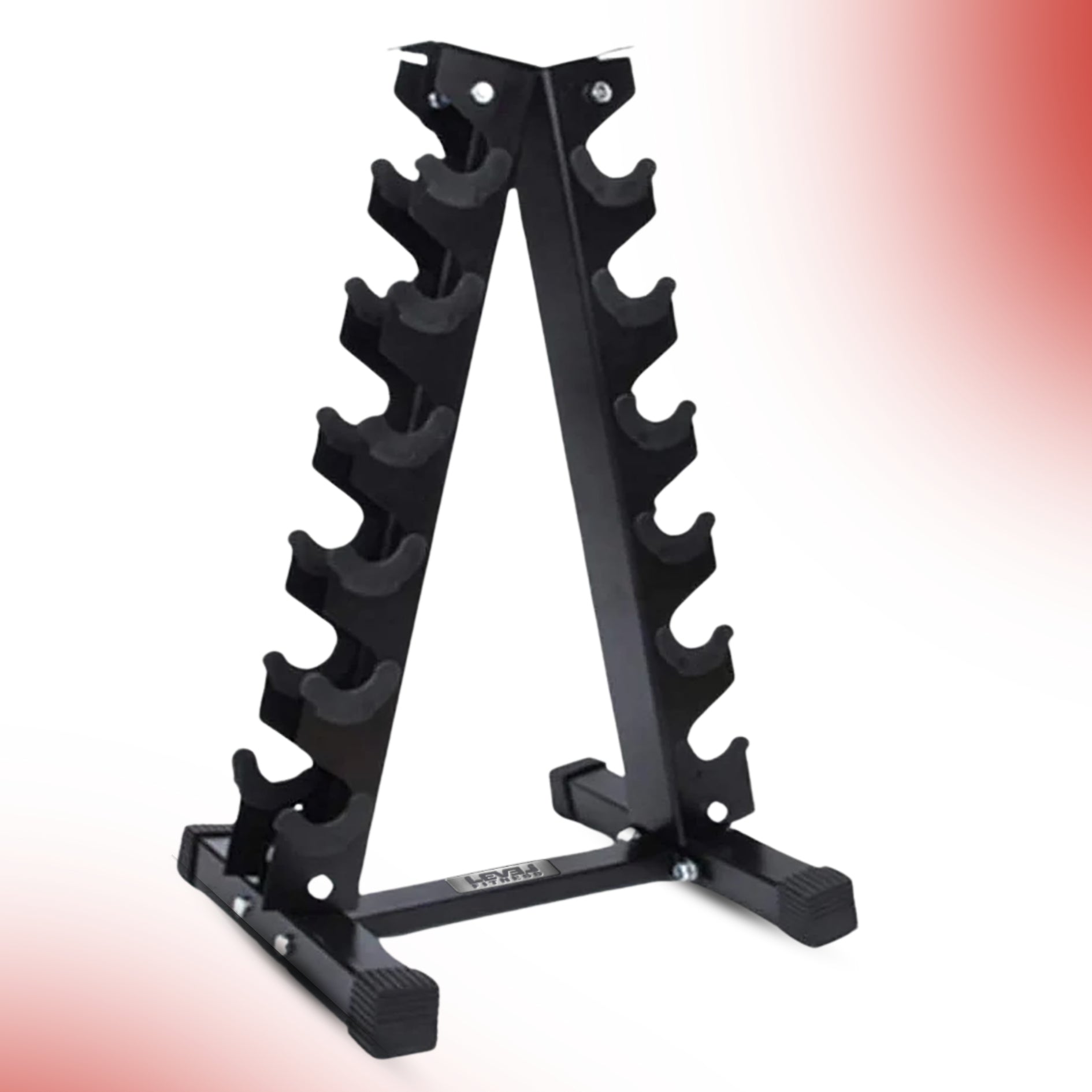 Level Fitness 6 Pair Vertical Dumbbell Rack